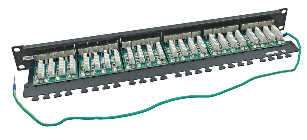 Updated 23/01/14 2020 Series High Density Patch Panel Easy to install Suitable for 10-Gigabit Ethernet applications High Density 24 ports Rear cable management Earth connection Robust all steel