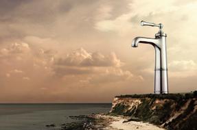 Noteworthy collection items include the taps and shower mixers with a distinctively shaped single lever.