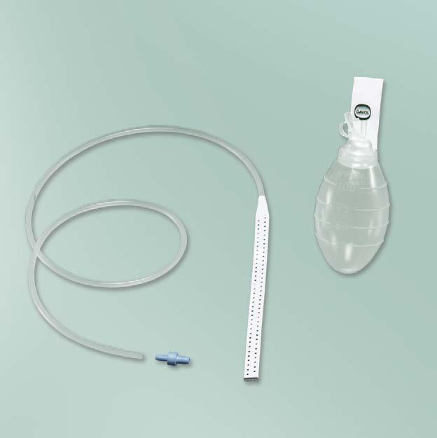 Evacuators Silicone Bulb Evacuator Kits 100cc evacuators offer lightweight, low level suction. Available with round or flat drain, with or without trocar.
