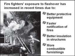 predict when flashover will occur (9) Fire fighters' exposure to flashover has