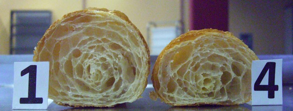 Results of Vacuum cooling: Croissant Vacuum cooled Baking time [min]: 13.