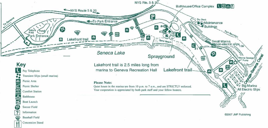 Usage Current Seneca Lake State Park Map 2007 JMF Publishing, reprinted with permission ~250,000-300,000 visitors to park each year July & August busiest months Ball