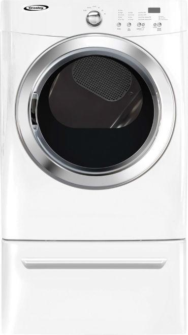 Dispenser 1100 RPM Spin Speed Stainless Steel Tub Monochromatic Door Ring (shown on optional pedestal) Front Load Dryer CDE4701QW 7.