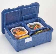 Single-Serve Meal Delivery Solutions 4-Compartment Cam GoBox Practical single-serve meal box with additional compartments for beverage, fruit or snack.