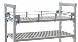 7-SLOT DRYING CRADLES Camshelving Shelf Rails for MP Premium Series Keep shelf contents securely in place with new and improved Shelf Rails.