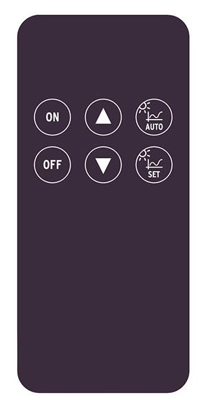 luxcontrol lighting control sstem ACCES- SORIES REMOTECONTROL IR6 Product description Optional infra-red remote control Switching on and off (On/Off button) Dimming (Up/Down button)