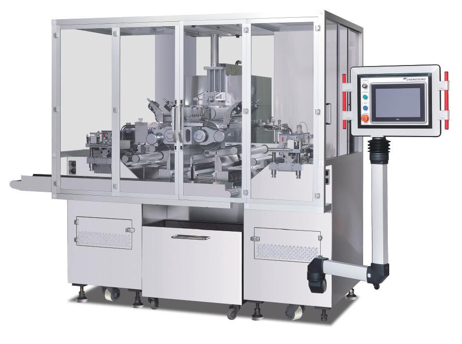 Servo Softgel Machine 880R FEATURES Changsung softgel system is introducing a new concept of softgel machine in the world first. The Machine speed is 6rpm with big size of die roll.