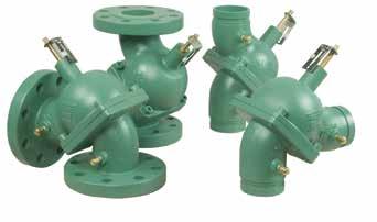 Plus Two Multi-Purpose Valve Horizontal or Vertical installation GPM: 20-10,000 Five (5) Valves in one: SIZES: 1-1/2 14 - Shut-off valve - Flow
