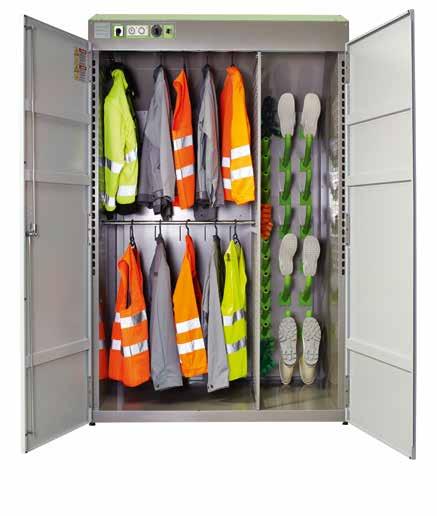 Combi Eco Locker for groups for complete sets of work gear. Energy-saving technology.