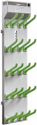 Glove 0, Boot 5/0 Wall-mounted dryers for gloves, shoes and boots in stainless steel. Compact, flexible, space saving.