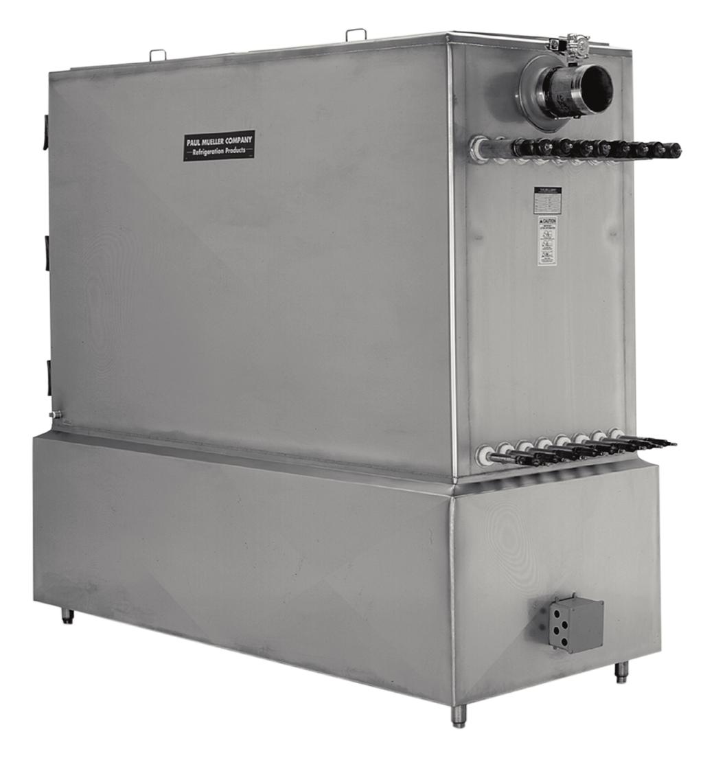 4 x 8 Chillers Fully enclosed design eliminates product contamination. The Mueller 4 x 8 enclosed-type falling film chiller is fully enclosed to ensure your product is free from airborne particles.