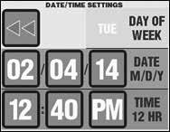 13. DATE/TIME MENU (CONTINUED) Figure 21 Main Screen with Clock Figure 22 Main Screen without Clock 13.