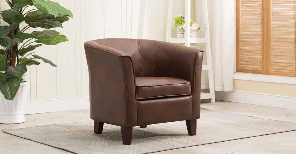 Leslie Tub Chair - ECO LEATHER Classy and decadent, this modern classic is a must have addition for any study or lounge.
