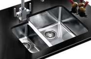 Sink Models - 15mm Radius - 225mm Deep Bowls - 1.2mm Stainless. Extra-strong seamless fusing welding, 1.
