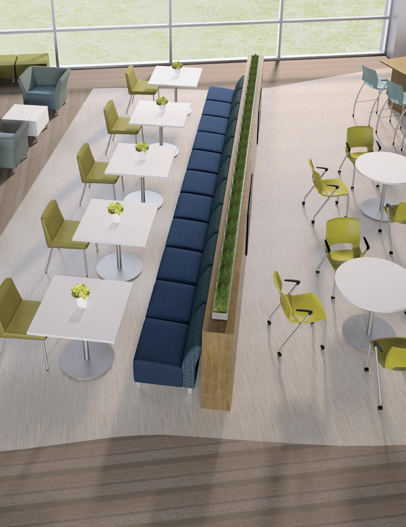 Café & Commons ROUND LOUNGE CHAIR Soften the look of your shared space Model HFLRC1DF in Spin Seating Alabaster and Whisper
