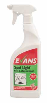 for blood, grease, food, egg, mayonnaise, protein stains and bad odours Suitable for use on mattresses, bedding, carpets and upholstery 1 Litre CODE: