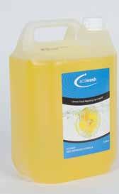 mild on hands Very good grease removal in hard or soft water Good foam even in heavy soiled conditions Light lemon fragrance 5 Litres CODE: CH75437 Q