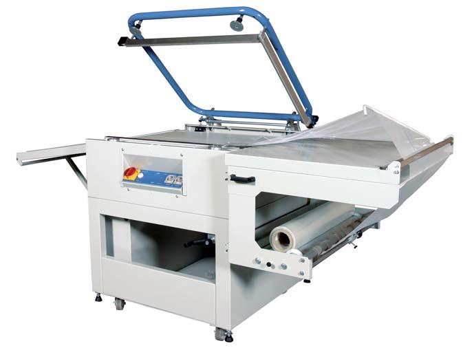 8 SHRINK WRAP EQUIPMENT SEMI-AUTOMATIC L-SEALERS MVR MVRE PCA Manual in feed of the product Manual adjustment of the working plate Manual low down of the sealing arm Pneumatic low down of the sealing