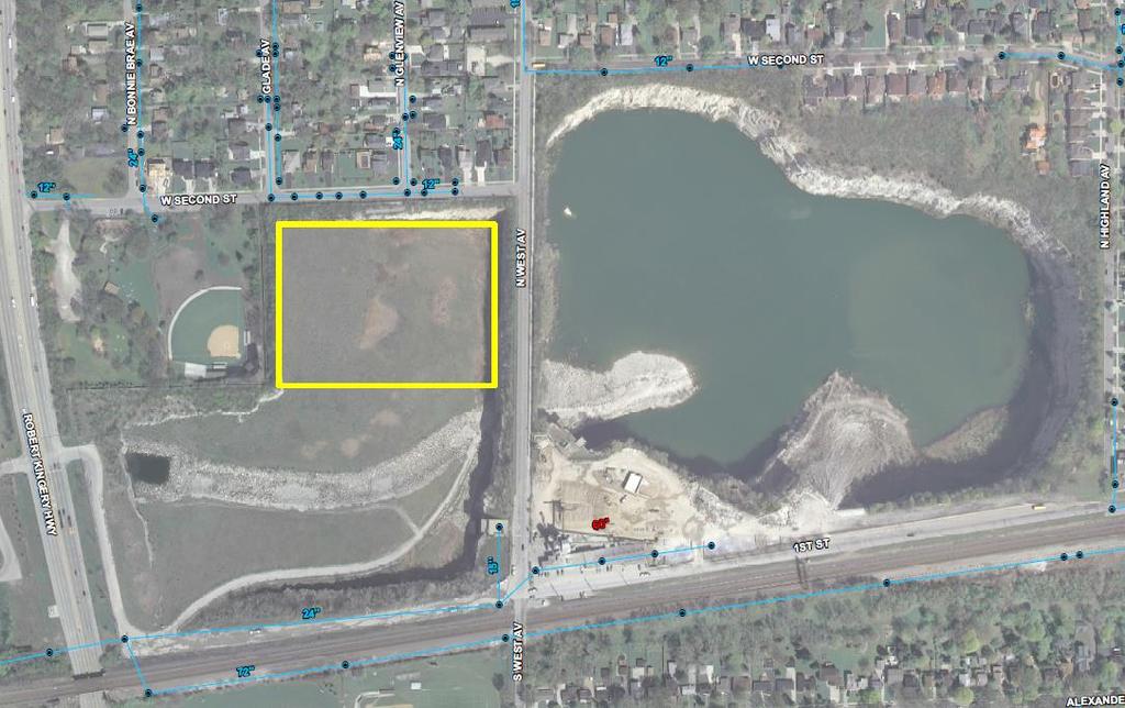 Elmhurst Quarry Compensatory Storage Compensatory storage can potentially be provided in the west lobe of the Elmhurst Quarry to offset conveyance improvements to the storm sewer system, such as