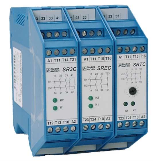 Modular Emergency-Stop-Relays Only 4 modules solve all problems The new safety emergency stop switching devices SR C are modular expandable: e.