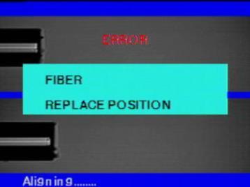 8. Error Messages 8.1. Fiber Dirty It is displayed when the fiber prepared for splice is contaminated more than normal status. Reset the fiber after cleaning the fiber 8.2.