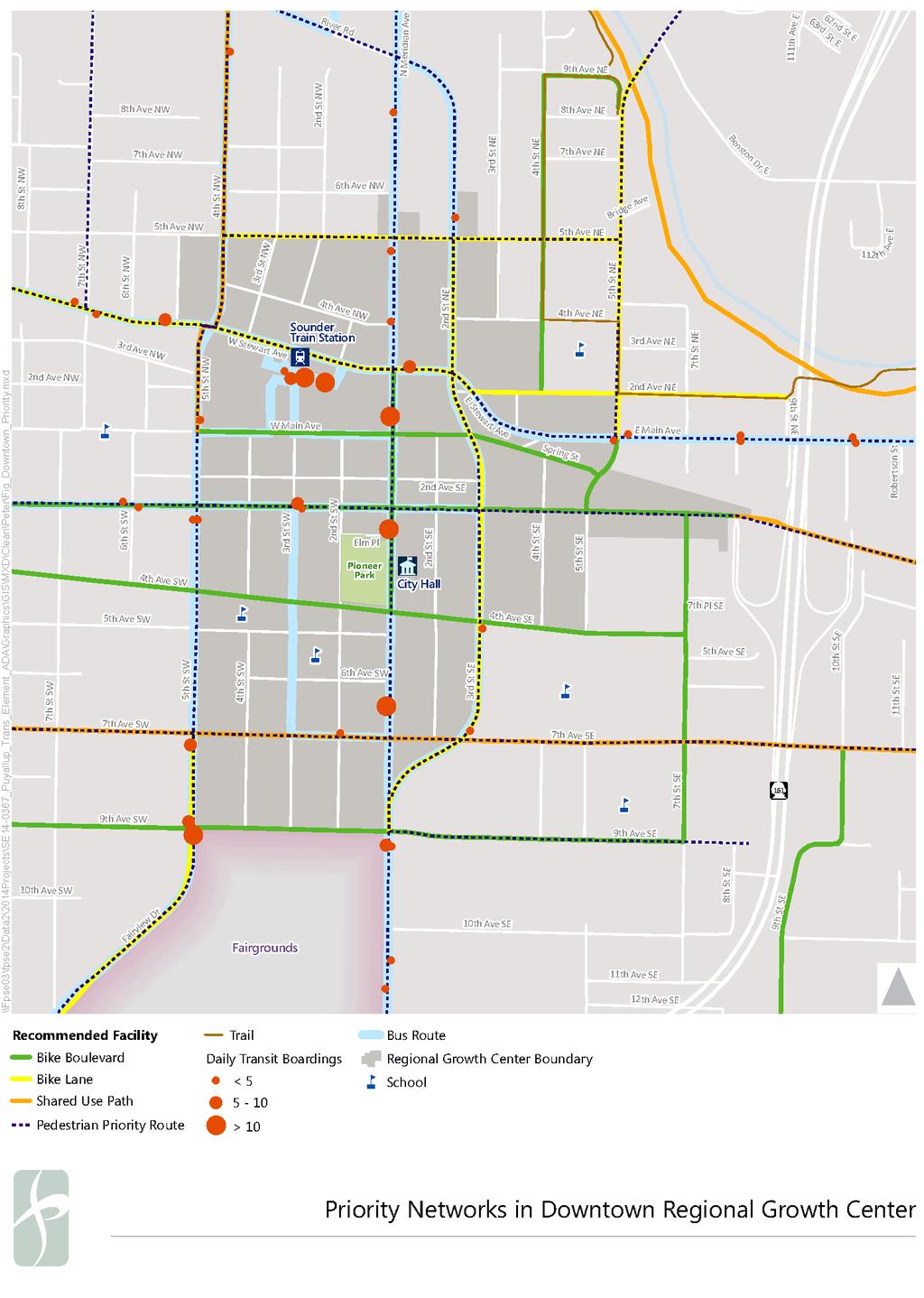 Map 11-6 Downtown Neighborhood Bike & Pedestrian