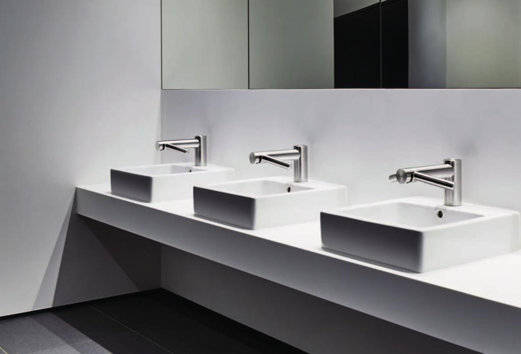 Designed for washrooms where space limitation and wet floors