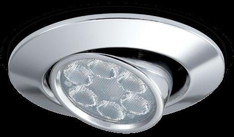 CLASSIFICATION Class 1 IP20 240V All the features of FGLED6 with unique tilt & rotate LED 10 year Extended warranty* Dimmable As standard 3000K 4000K Warm white