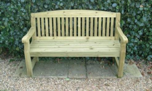 5cm Excellent value FSC Swedish Redwood wooden garden bench made in the UK - an extremely sustainable wooden garden bench at a great price Available in two sizes: 135cm 2