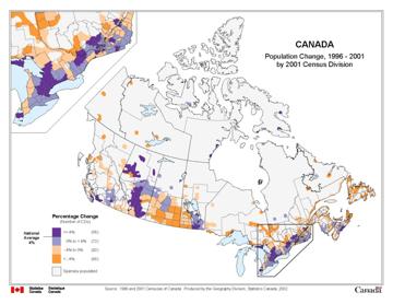 Urbanization is occurring in Canada: Growing trend of increasing numbers