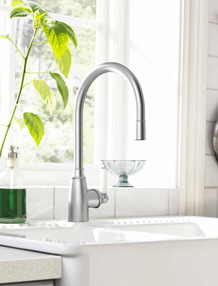 FAUCETS Built to last Everyday life at home puts high demands on kitchen faucets.