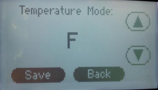 TEMPERATURE & TIME MODES TEMPERATURE MODE Temperature Mode controls which temperature scale is displayed on the controller home screen.