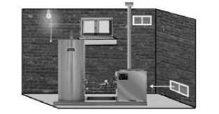 Combustion Air Air for Combustion (Through the Wall) The Genesis is installed as a Category I appliance when it is vented vertically and is using boiler room air for combustion.