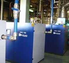Three 45kW screw compressors, one variable speed, were utilised, allowing the system to operate from