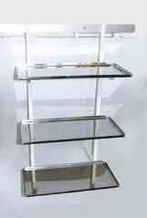 20 Specular shelf for infusion pumps with 3 sections Size 380x373x617mm Board size