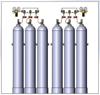 CYLINDER MANIFOLDS Cylinder manifolds are used to connect medical cylinders and supply medical gas with pre-established working pressure through the hospital s