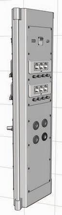 of the console for attached implements. Option: Aluminum as a material for face panel VERTICAL EMERGENCY CONSOLE 01 ALT-N (1200 MM) Purchasing number 1.