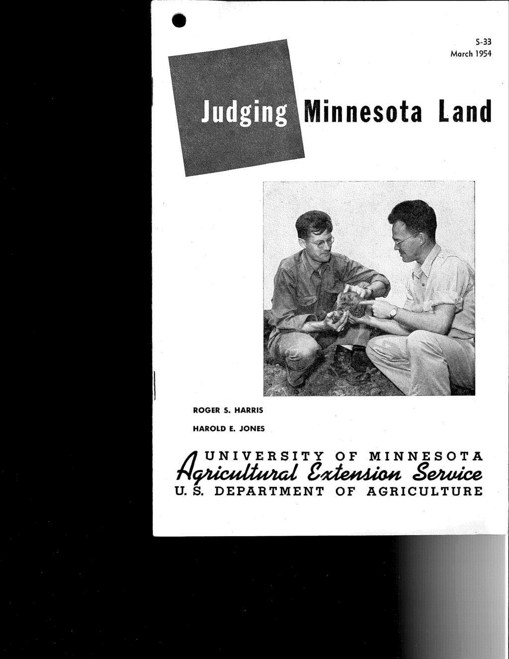 S-33 March 1954 Minnesota Land
