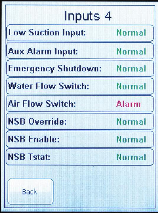 For digital inputs, the status should be Normal unless there is an alarm. If there is an alarm, the word Alarm will appear in red.