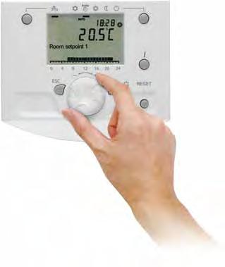 temperature Stand-by mode with anti-frost protection Selecting the heating menu Setting program timer indo Automatic mode Comft/Reduce mode switching automatically accding to outdo temperature 5 8/10