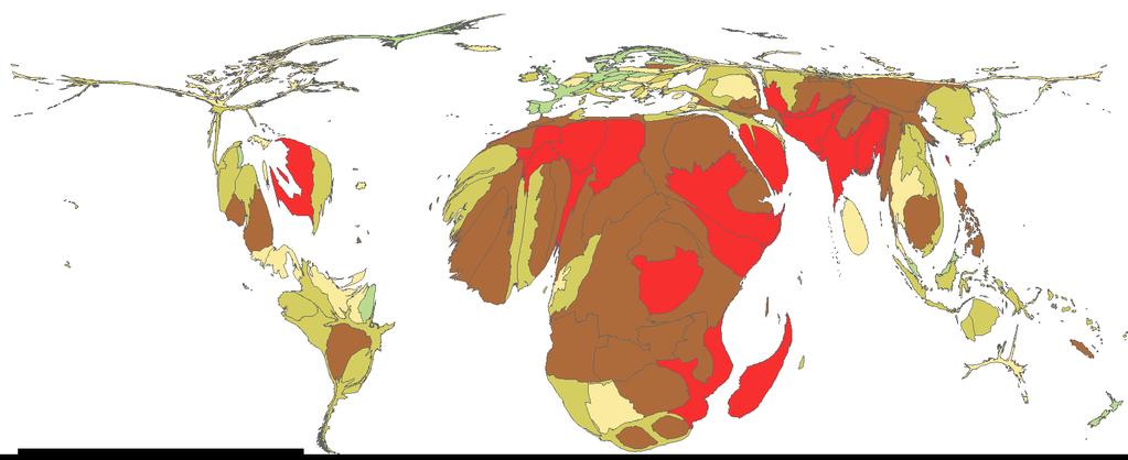 Agriculture is critical: Hunger and Climate Vulnerability (2006) Africa Legend Countries are