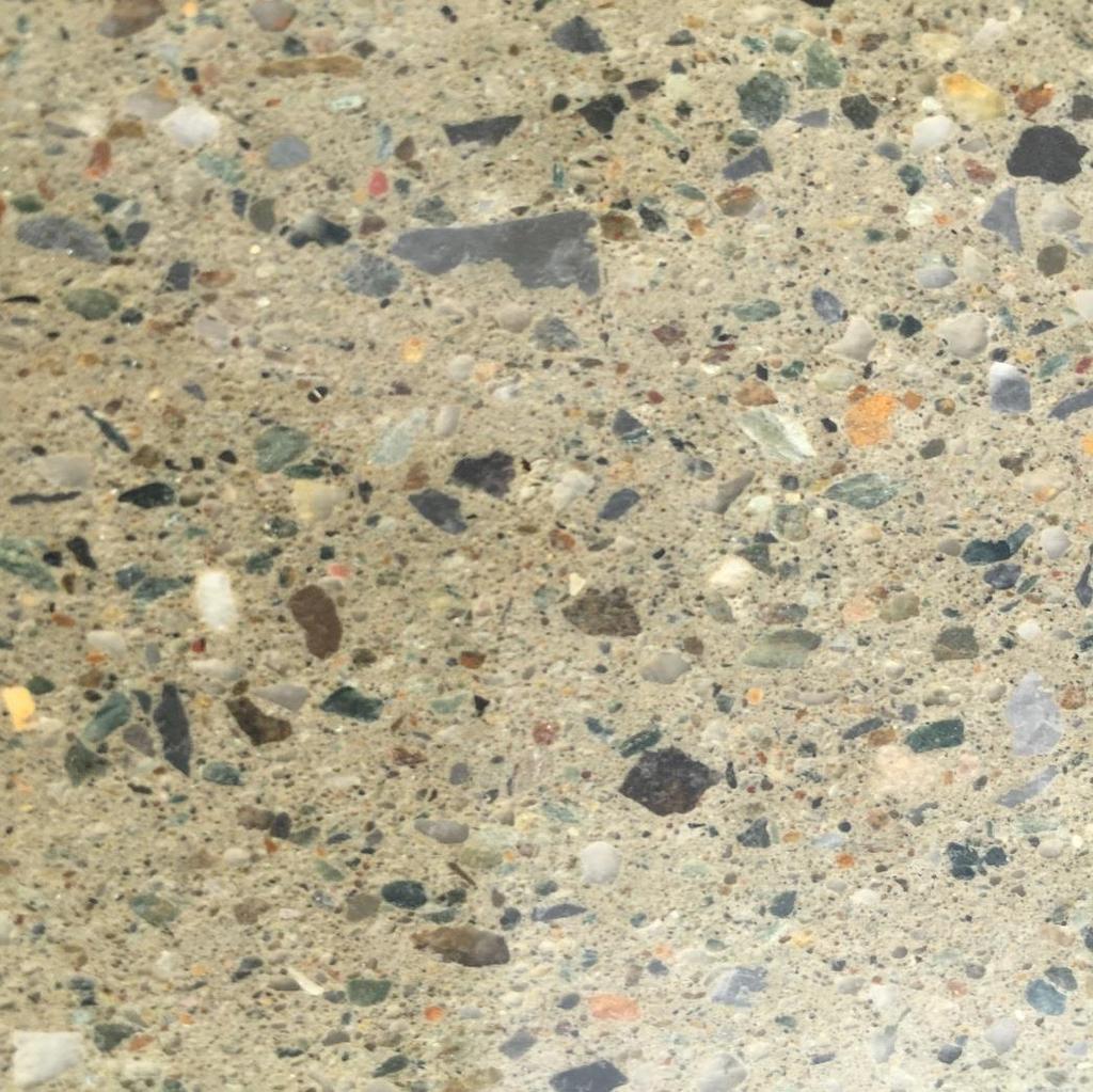 Close up of exposed aggregate