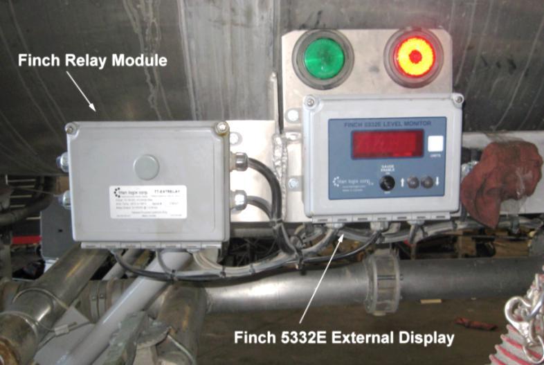 2.7 TD80 Overfill Prevention System Installation Wiring 2.7.1 Finch Relay Module Installation Wiring The TD80 generated alarms, through the Finch Display control the optional Finch Relay Module for onboard overfill prevention.