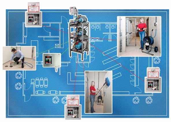 SMT Central Systems Achieve a Better Clean in 3 Easy Steps Main unit and chemicals are located out of sight such as in a mechanical room or janitor s closet eliminating noise and high-powered