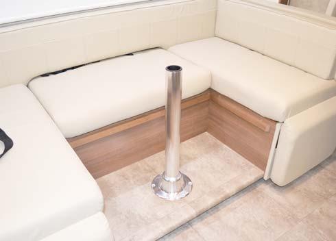 Table Leg Tube Table Socket Dinette to Bed The u-shaped dinette can be converted