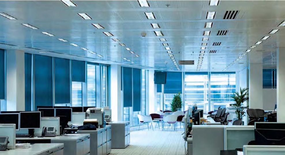 Open Plan Office Occupancy Sensors automatically turn off lights when people vacate the space.