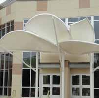 Awnings should subtly complement the building fabric not detract from