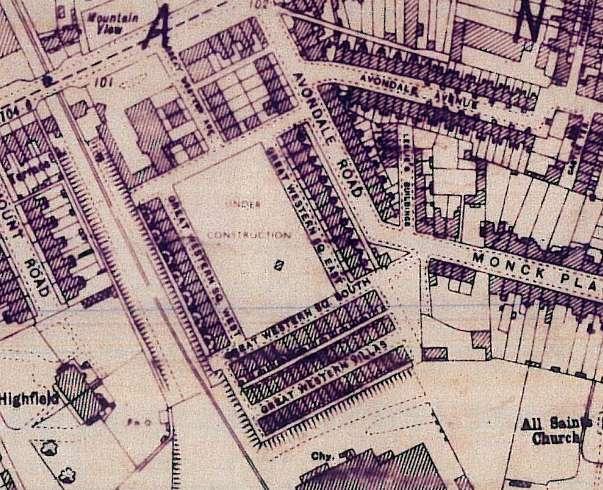 Extract from the 1966 Ordnance Survey map. 4 General Character The area focuses on Great Western Square, Great Western Villas and its Victorian dwellings.