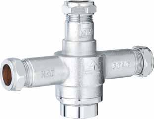Mixing valves, ball valves and reducing valves Other products Prestex 402 HF3 In-line Mixing Valve Features Thermostatic mixing