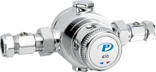 rate for bath fill BuildCert TMV3 scheme approved (NHS D08) BC 3210907 Prestex 410 Group Mixing Valve Features Thermostatic